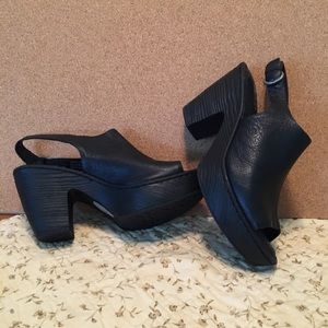 Born leather sling back sandals